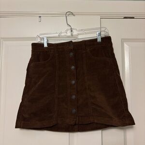 American Eagle Chocolate Brown Corduroy Skirt Size 4